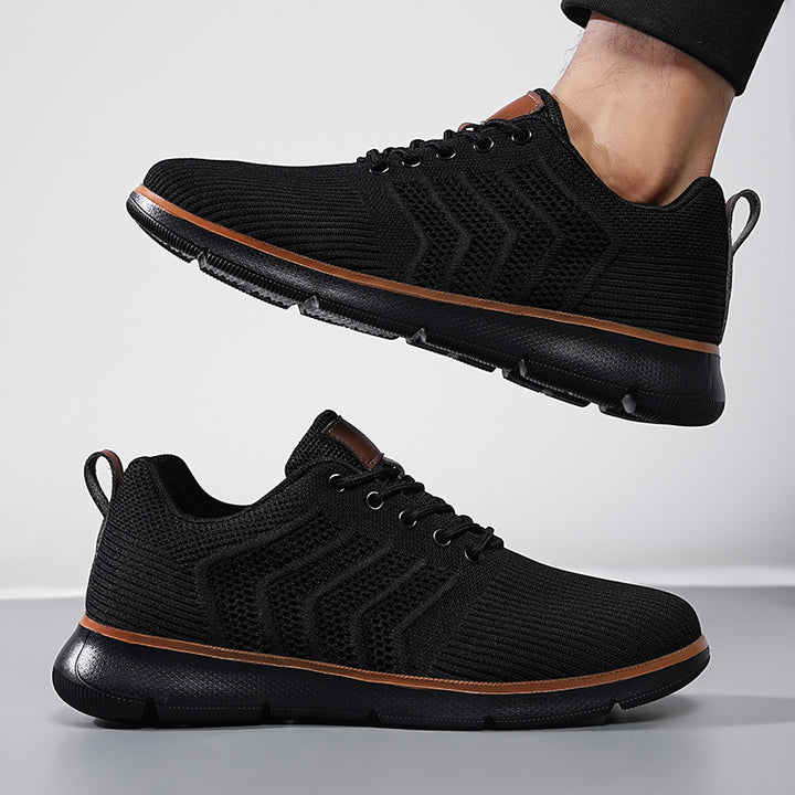 Fashion Lace-up Mesh Sneakers Casual  Flying Woven Walking Sports Shoes For Men