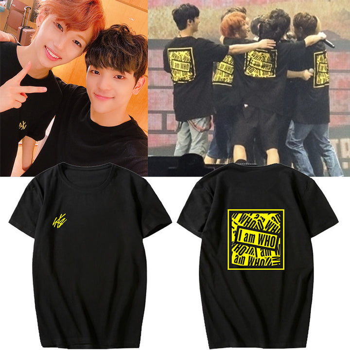 Straykids combination, I am WHO, men & women, short-sleeved T-shirts