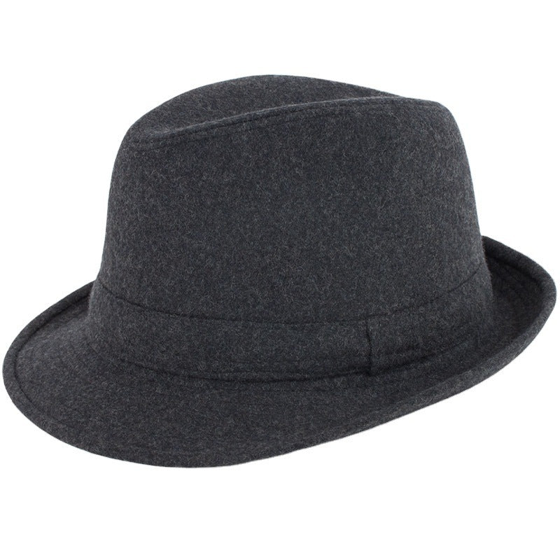 Autumn And Winter Men's Top Hat, Woolen, Windproof, Perfect for Elderly In Winter