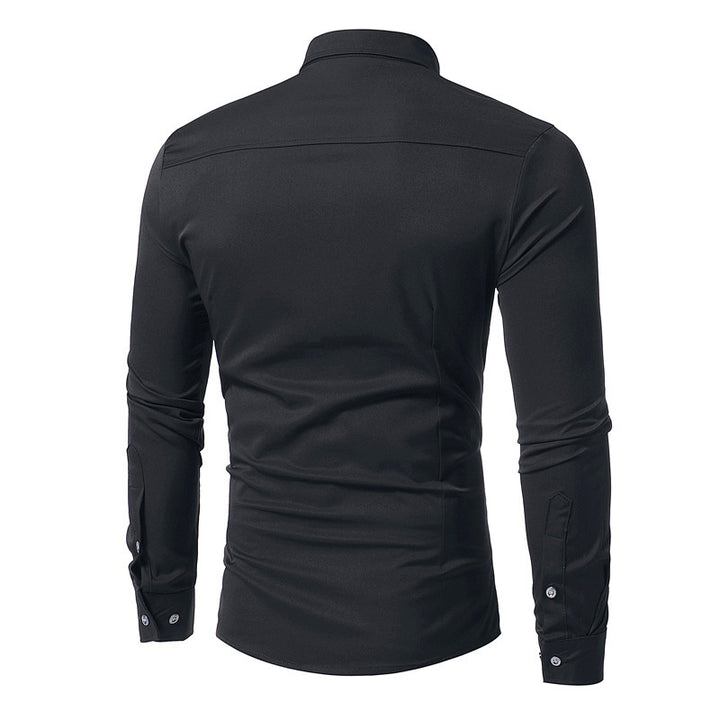 Men's Wedding Tuxedo Shirt, Slim Fit Long Sleeve