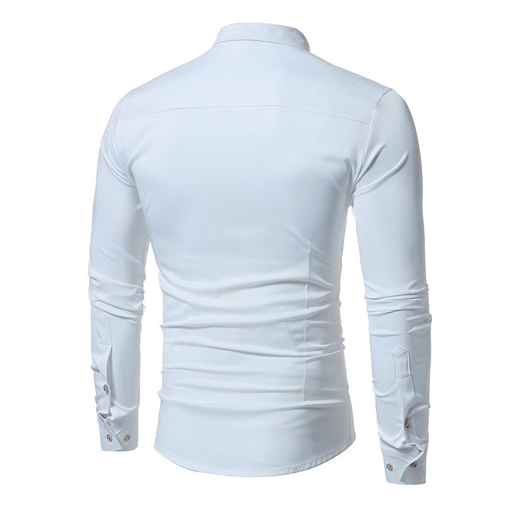 Men's Wedding Tuxedo Shirt, Slim Fit Long Sleeve