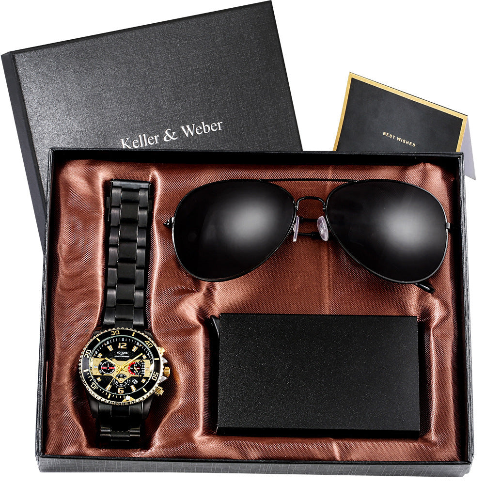 Quartz Watch Sunglasses Suit for Men