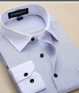 Men's Plus Size Business Long Sleeve Shirts