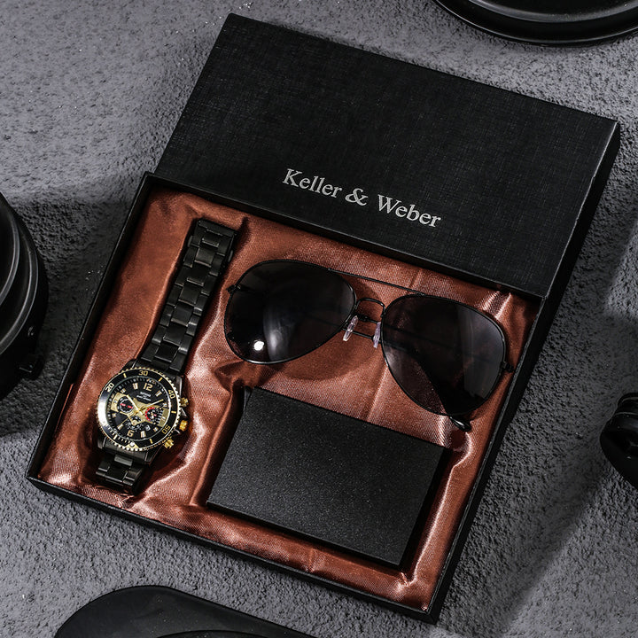 Quartz Watch Sunglasses Suit for Men