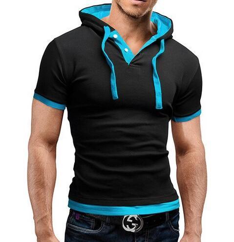 Men Hooded Polo Shirt