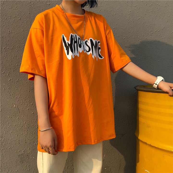 Men's & Women's Printed Orange T-shirts Fashion Clothing