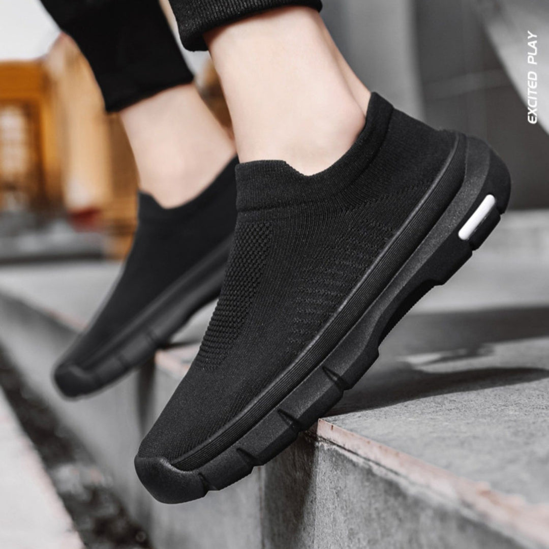 Breathable Mesh Sports Shoes Men Casual Slip-on Socks Shoes Flats Sneakers