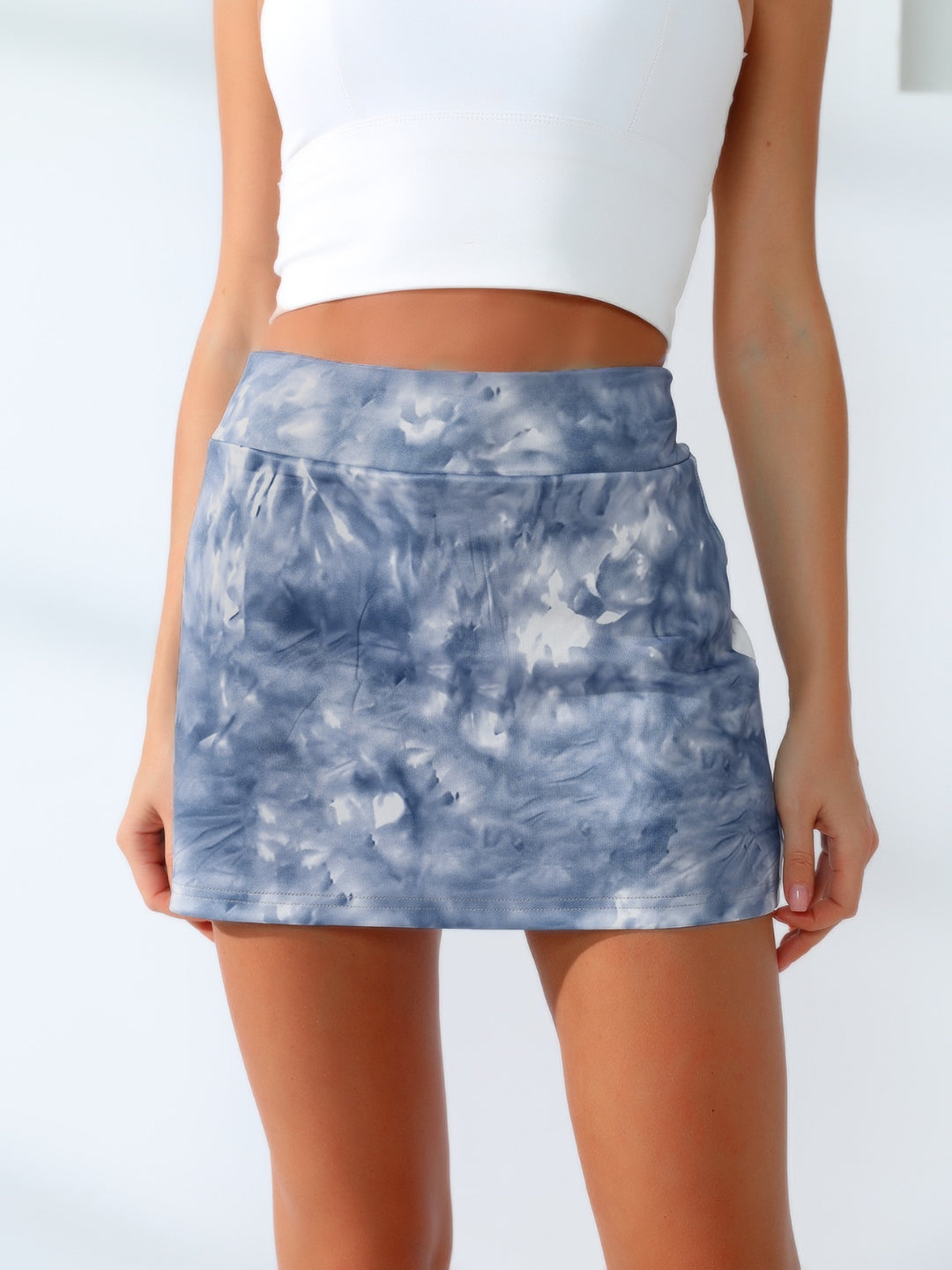 Quick-Dry Tie-Dye Wide Waistband Active Tennis Skirt - DRG Boutique Apparel & Accessories LLC