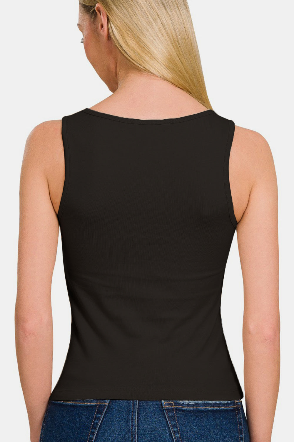 Zenana Square Neck Cropped Tank - DRG Boutique Apparel & Accessories LLC