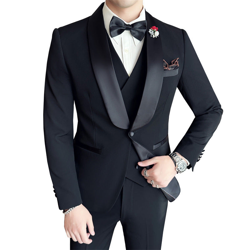 Gentleman Formal Party Dress Bridegroom Wedding Groomsman Suit