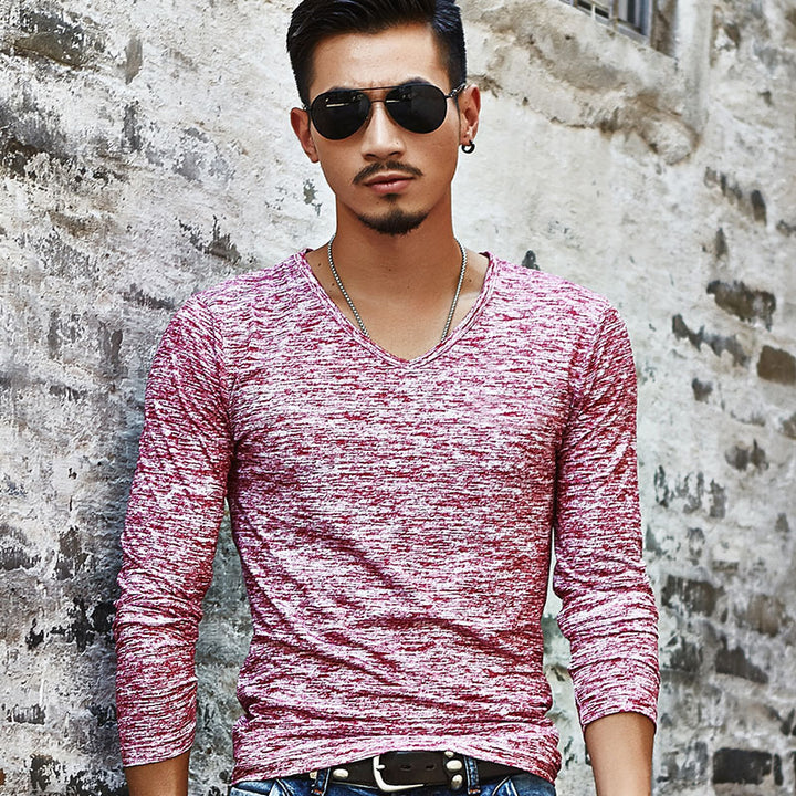 Autumn winter new men's long sleeved T-shirts