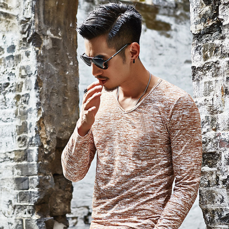 Autumn winter new men's long sleeved T-shirts
