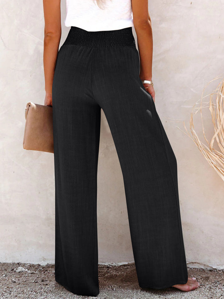 Full Size Decorative Button High Waist Pants - DRG Boutique Apparel & Accessories LLC