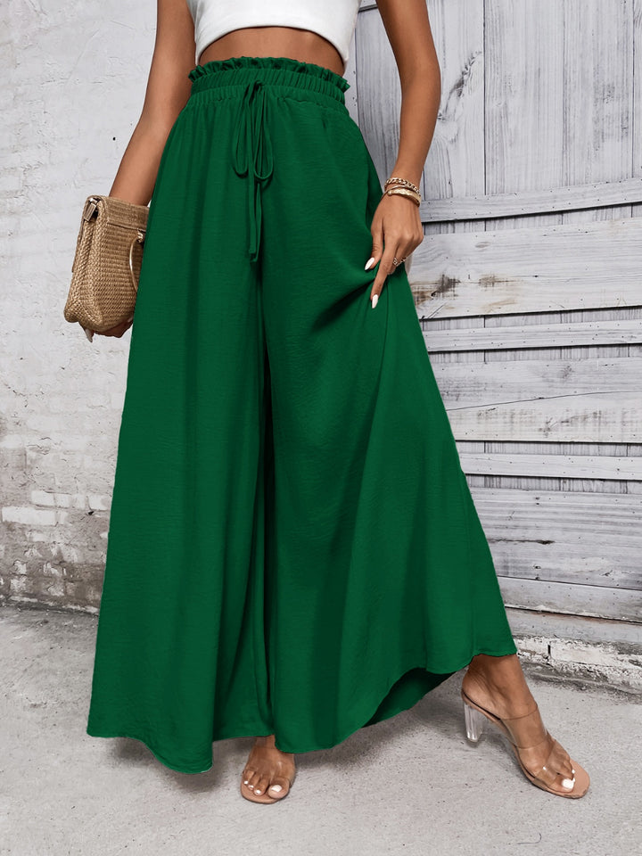 Honey Tied High Waist Wide Leg Pants - DRG Boutique Apparel & Accessories LLC