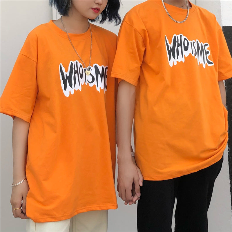 Men's & Women's Printed Orange T-shirts Fashion Clothing