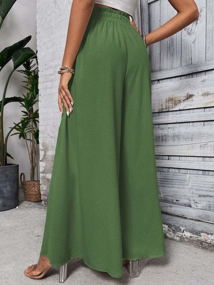 Honey Tied High Waist Wide Leg Pants - DRG Boutique Apparel & Accessories LLC