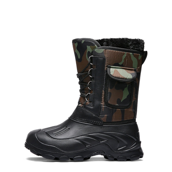 Warm camouflage fishing shoes