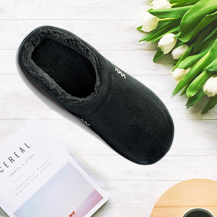 Warm Cotton Slippers Winter Men Casual Shoes Bathroom Home Soft Slippers Plush Non-slip Slippers Indoor Footwear