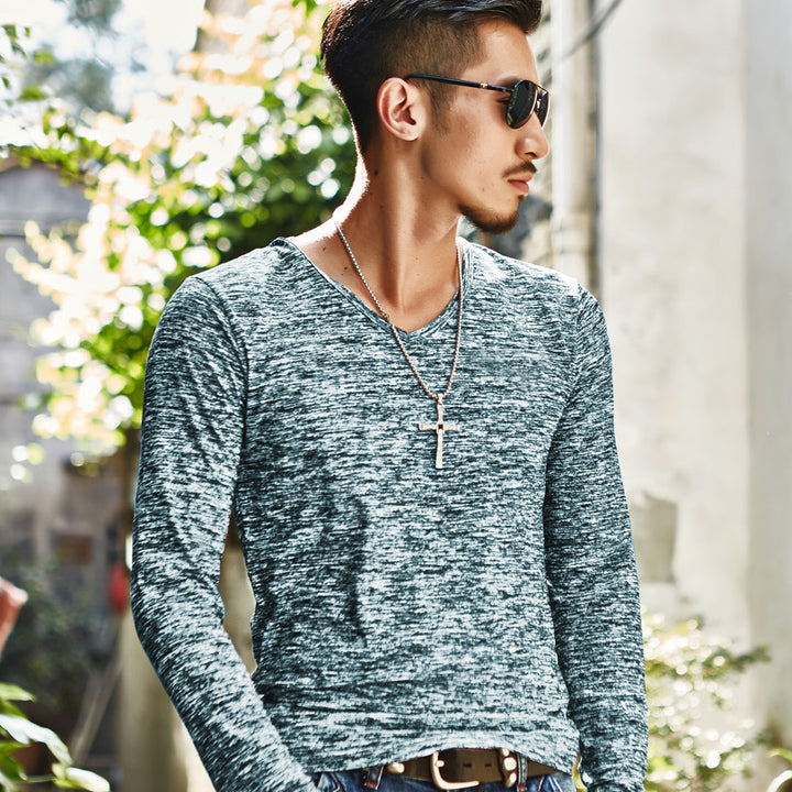 Autumn winter new men's long sleeved T-shirts