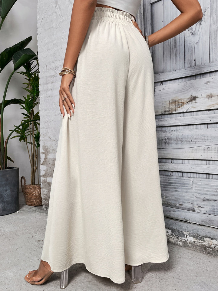 Honey Tied High Waist Wide Leg Pants - DRG Boutique Apparel & Accessories LLC