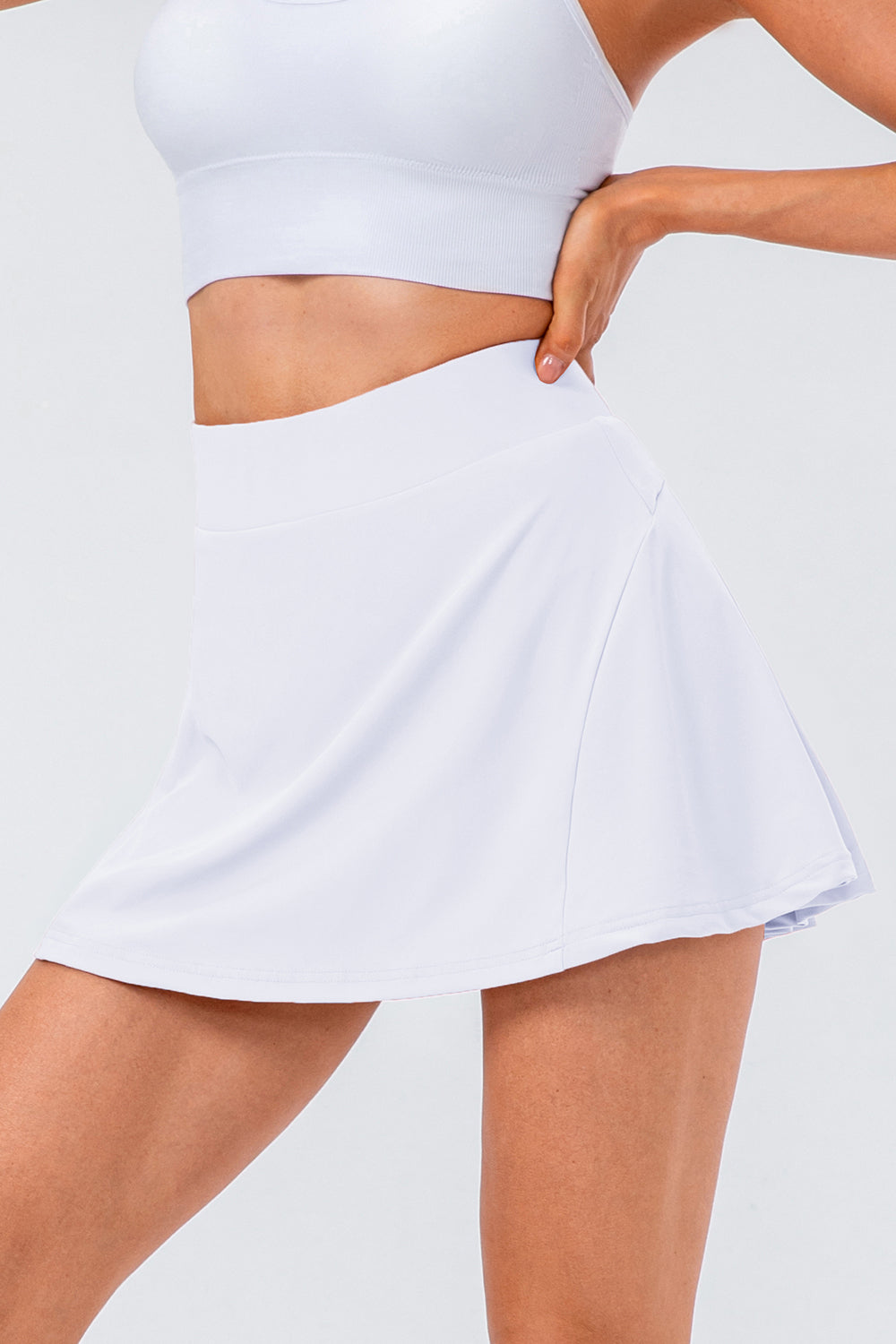 High Waist Pleated Active Skirt - DRG Boutique Apparel & Accessories LLC