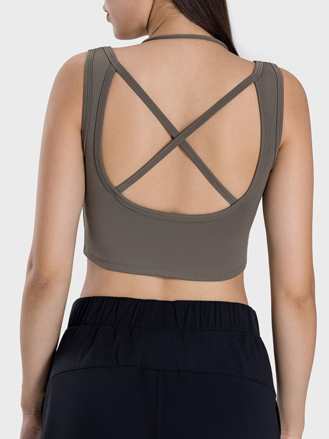 Millennia Crisscross Square Neck Active Tank - DRG Boutique Apparel & Accessories LLC