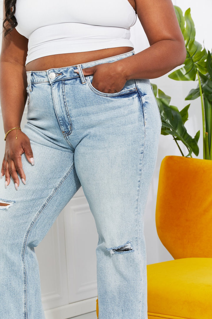 Vervet by Flying Monkey Full Size Allie 90's Dad Jeans - DRG Boutique Apparel & Accessories LLC