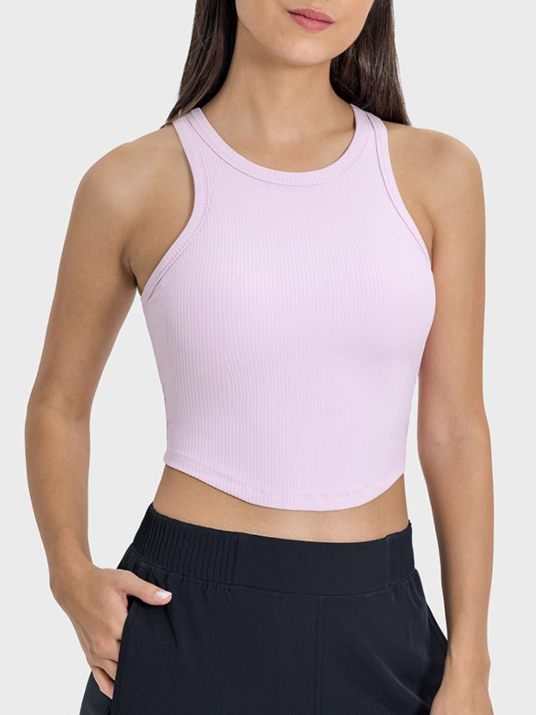 Millennia Round Neck Racerback Active Tank - DRG Boutique Apparel & Accessories LLC