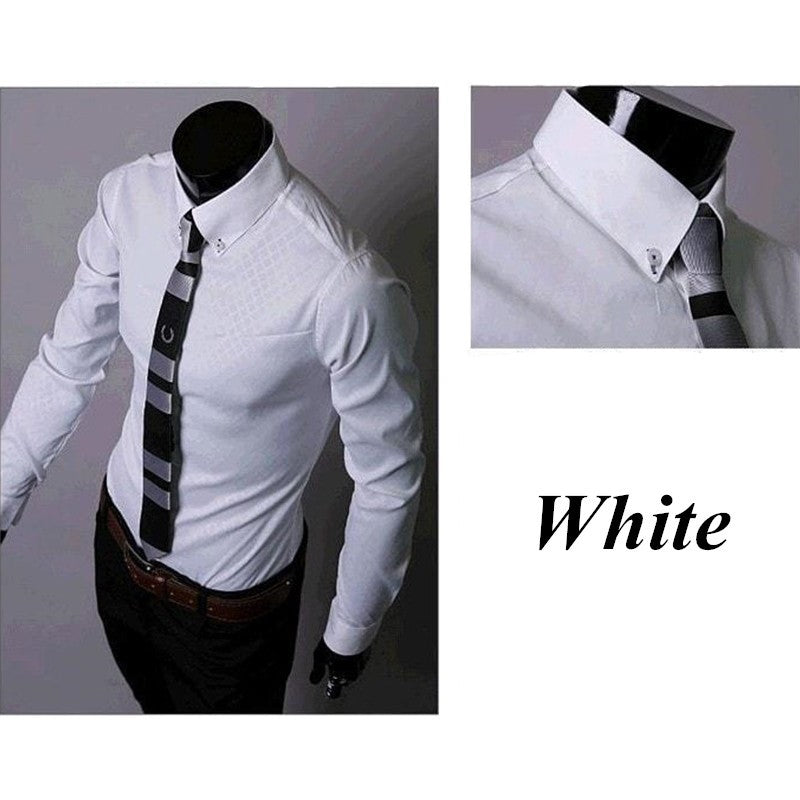 Men's Fitted Shirts, Designer Plaid Stripes Pattern