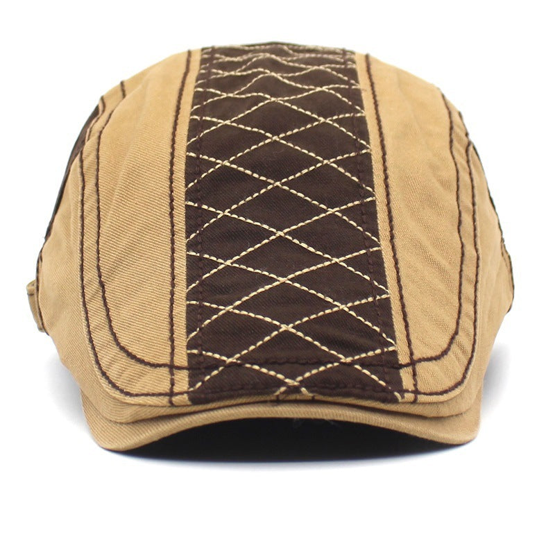 Cotton Washed Cotton Cap Plaid Embroidery Advance Hats Spring