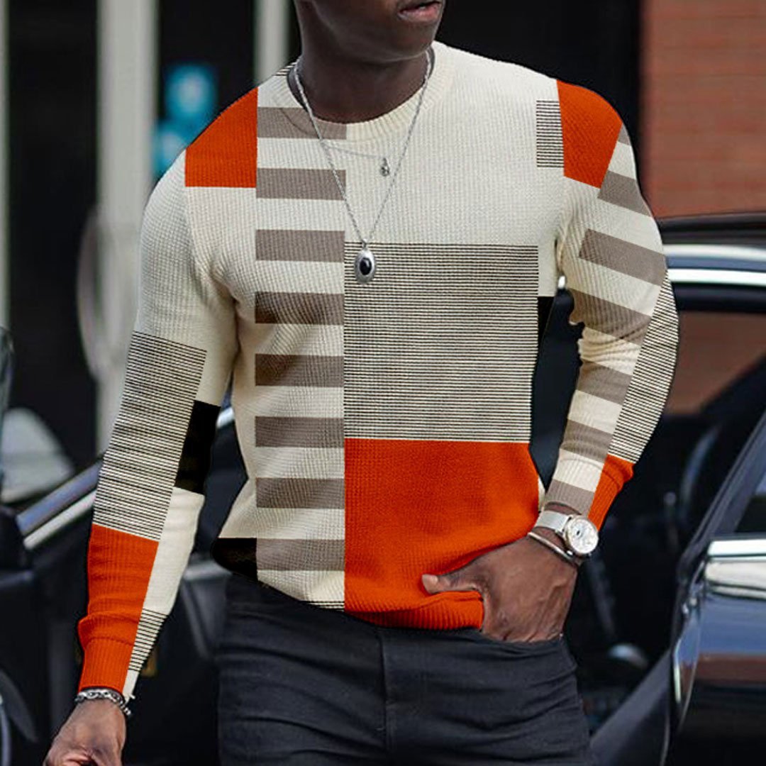 Men"s 3D Pullover Casual Tops Long Sleeve T-Shirts