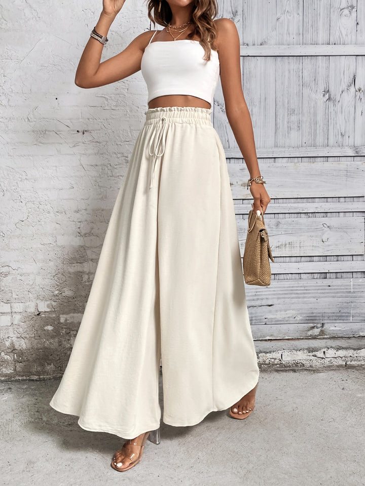 Honey Tied High Waist Wide Leg Pants - DRG Boutique Apparel & Accessories LLC