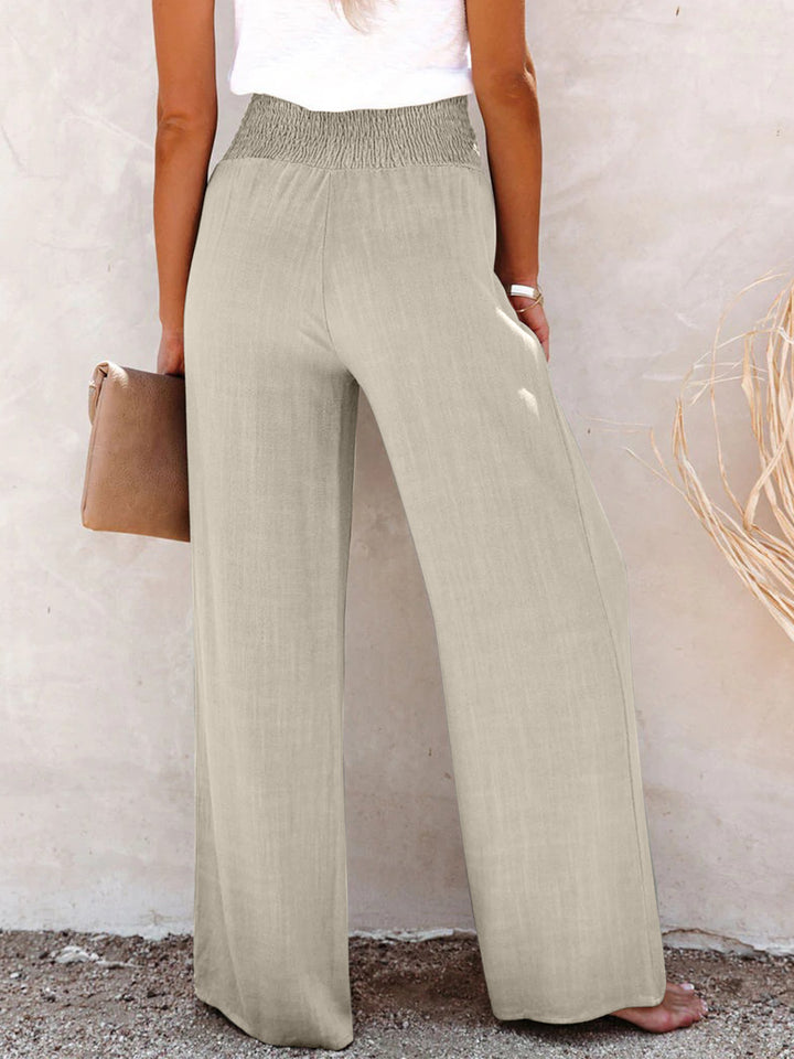 Full Size Decorative Button High Waist Pants - DRG Boutique Apparel & Accessories LLC