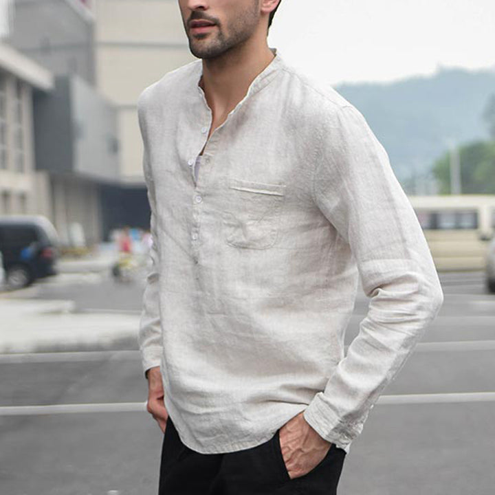 Men's Vintage 1/2 Button-up Shirt