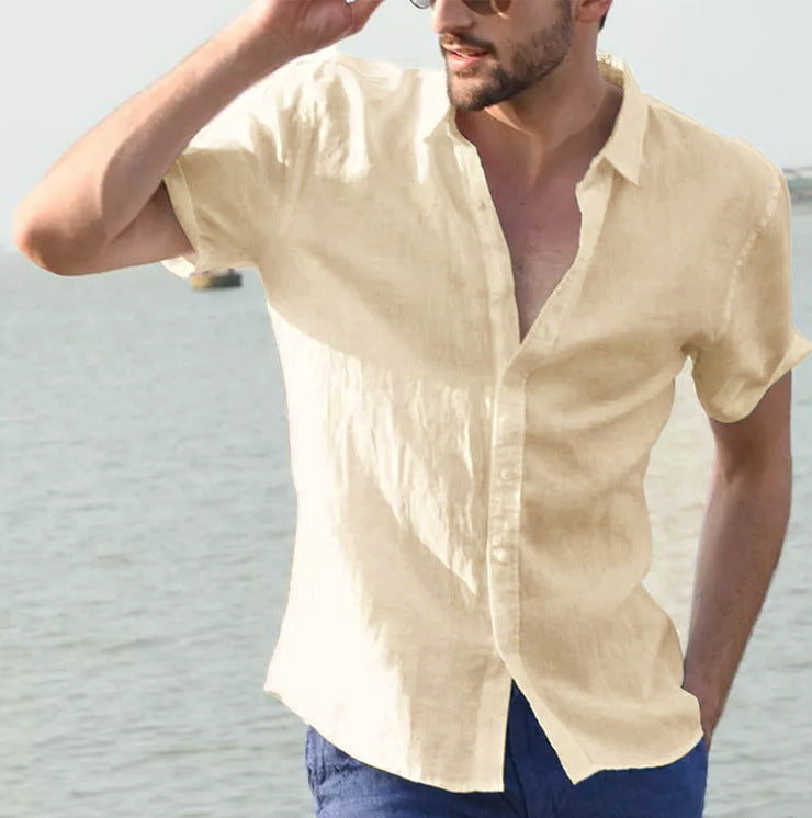 Men's short-sleeved casual shirt