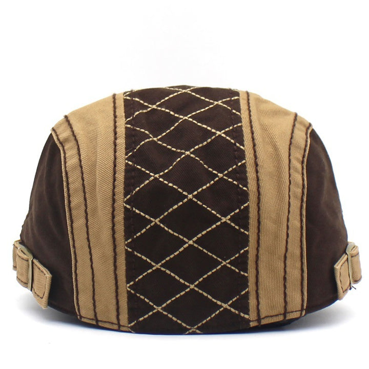 Cotton Washed Cotton Cap Plaid Embroidery Advance Hats Spring