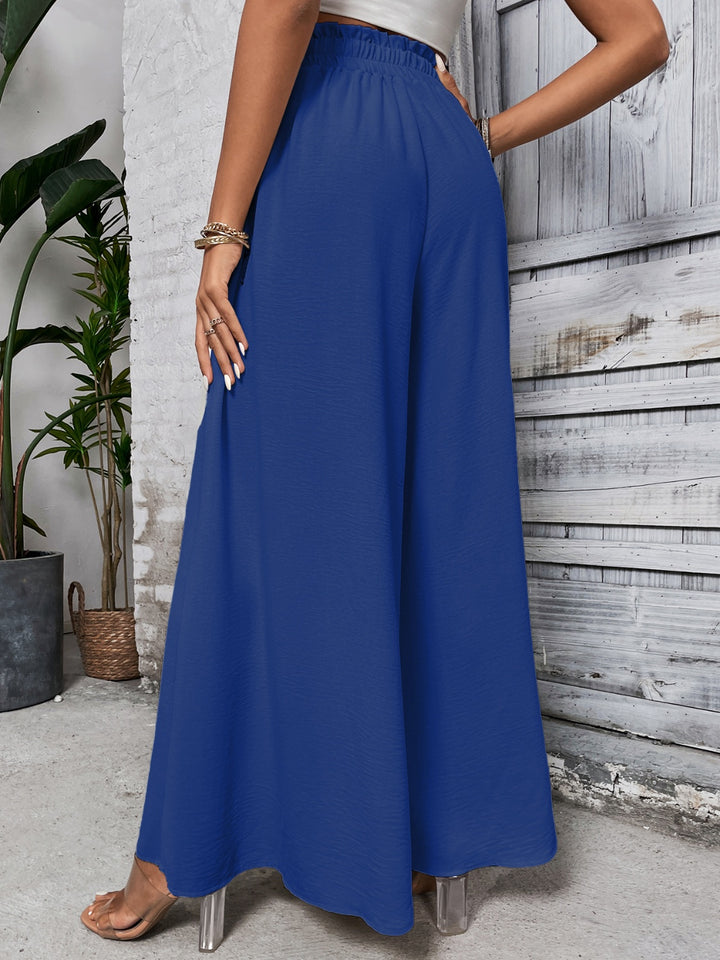 Honey Tied High Waist Wide Leg Pants - DRG Boutique Apparel & Accessories LLC