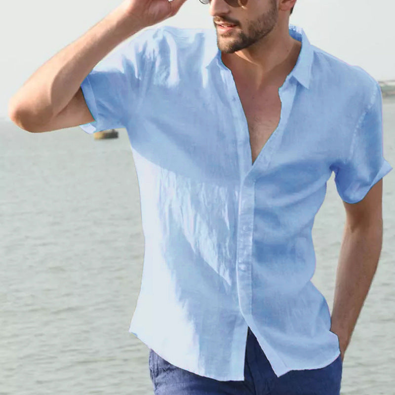 Men's short-sleeved casual shirt