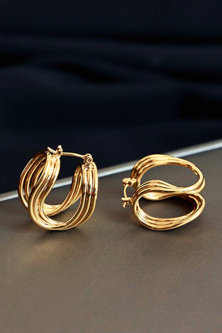 U-Shaped Hoop Earrings - DRG Boutique Apparel & Accessories LLC