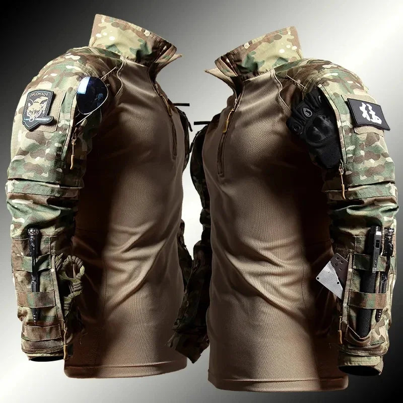 Tactical Frog Suit Men Airsoft Clothes Military Paintball 2 Pieces