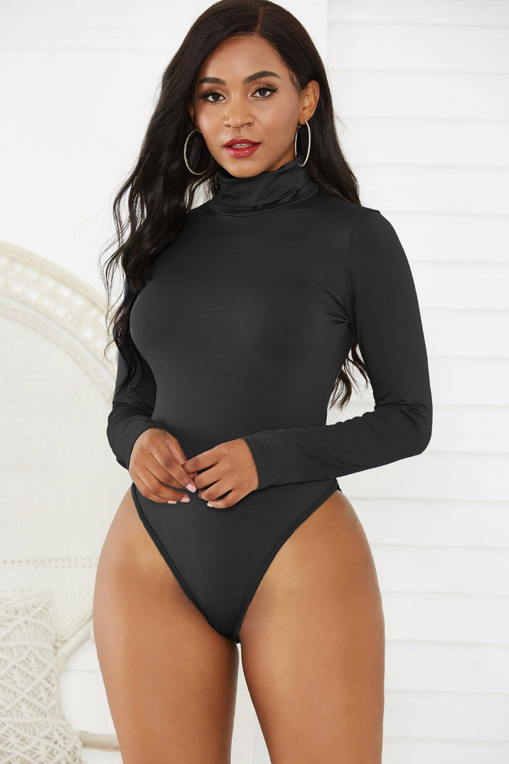 Turtleneck Long Sleeve Bodysuit - DRG Boutique Apparel & Accessories LLC