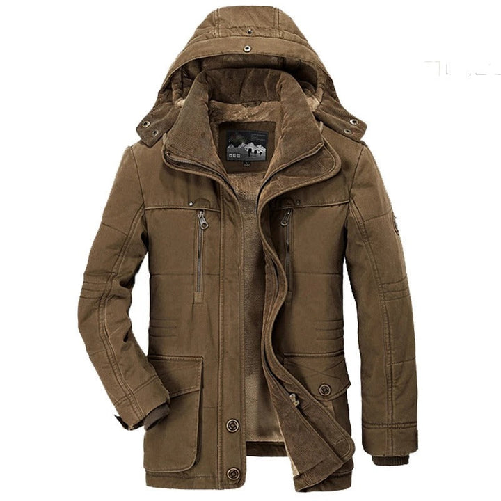 Mens Hooded Winter Parka Coat with Inner Fleece - DRG Boutique Apparel & Accessories LLC