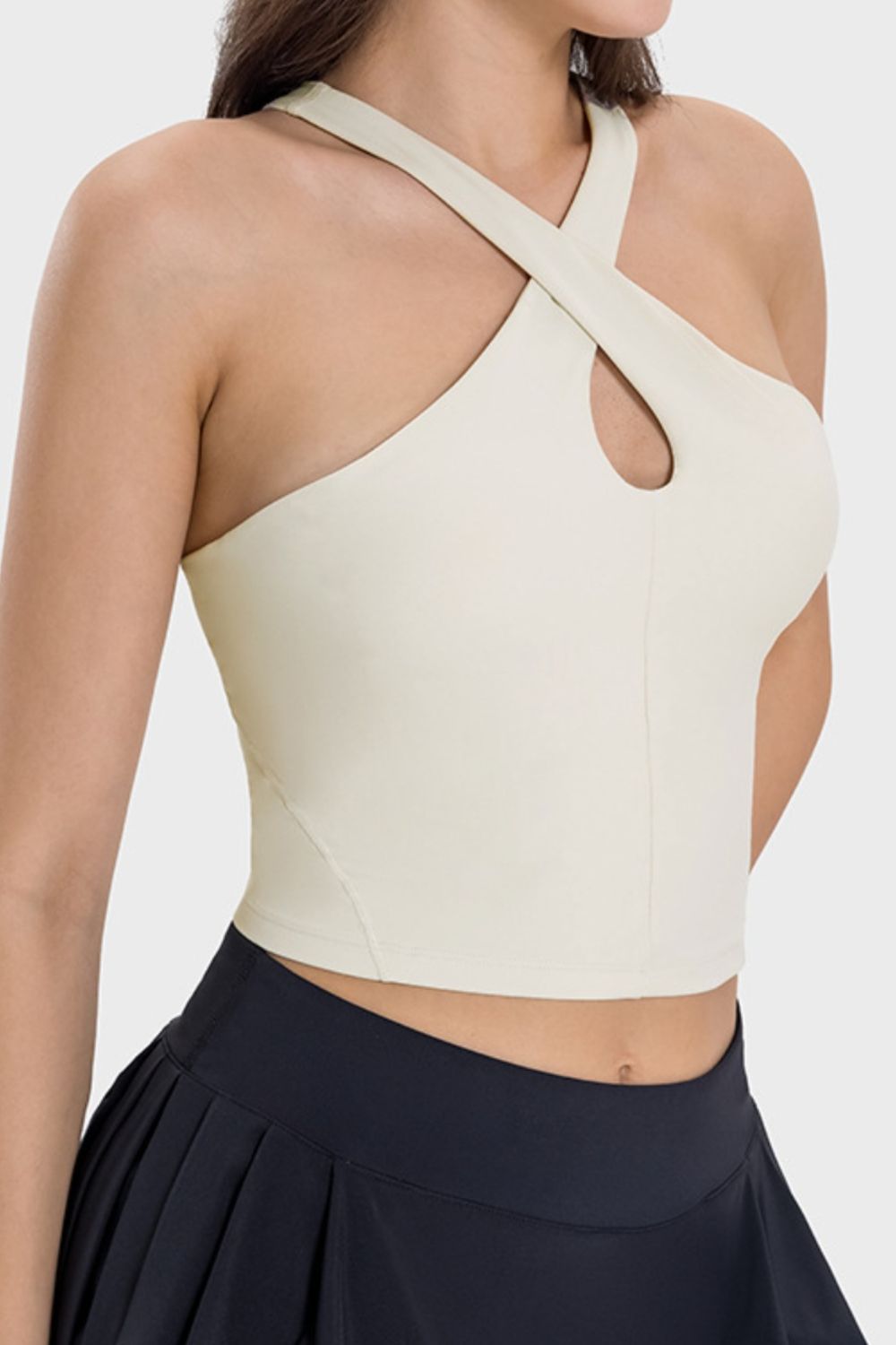 Millennia Crisscross Grecian Neck Active Cami - DRG Boutique Apparel & Accessories LLC