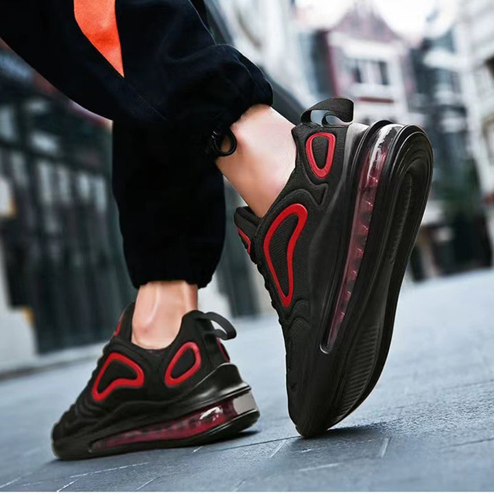 A1 - Casual Air Cushion Black Shoes Men Outdoor Breathable  Lace-up Sneakers Running Sports Shoes