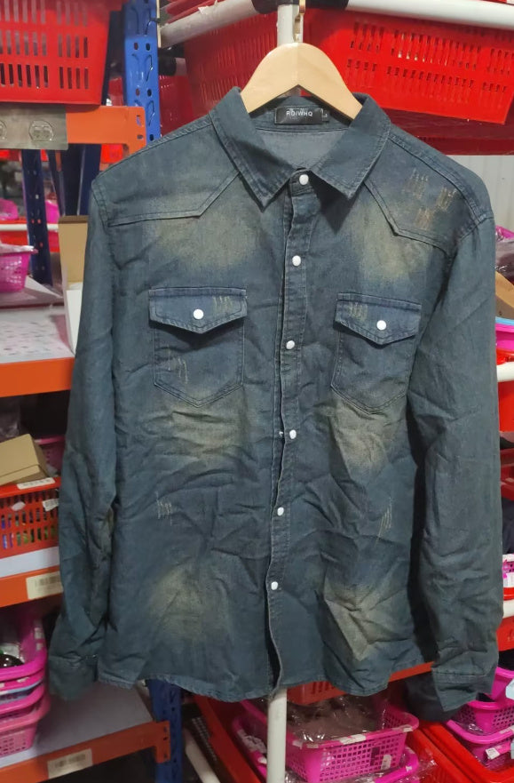 Men's Shirt Brand Long Sleeve, Casual Solid, Slim Fit