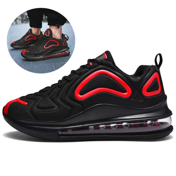 A1 - Casual Air Cushion Black Shoes Men Outdoor Breathable  Lace-up Sneakers Running Sports Shoes