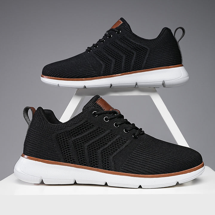 Fashion Lace-up Mesh Sneakers Casual  Flying Woven Walking Sports Shoes For Men