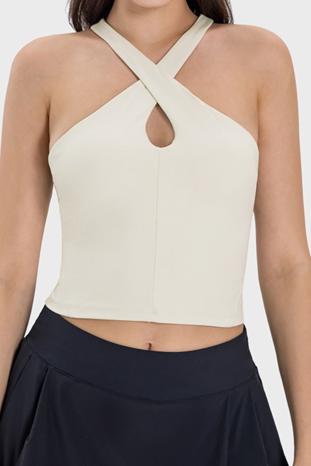 Millennia Crisscross Grecian Neck Active Cami - DRG Boutique Apparel & Accessories LLC