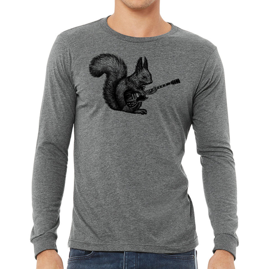 Squirrel Playing Guitar Long Sleeve - DRG Boutique Apparel & Accessories LLC