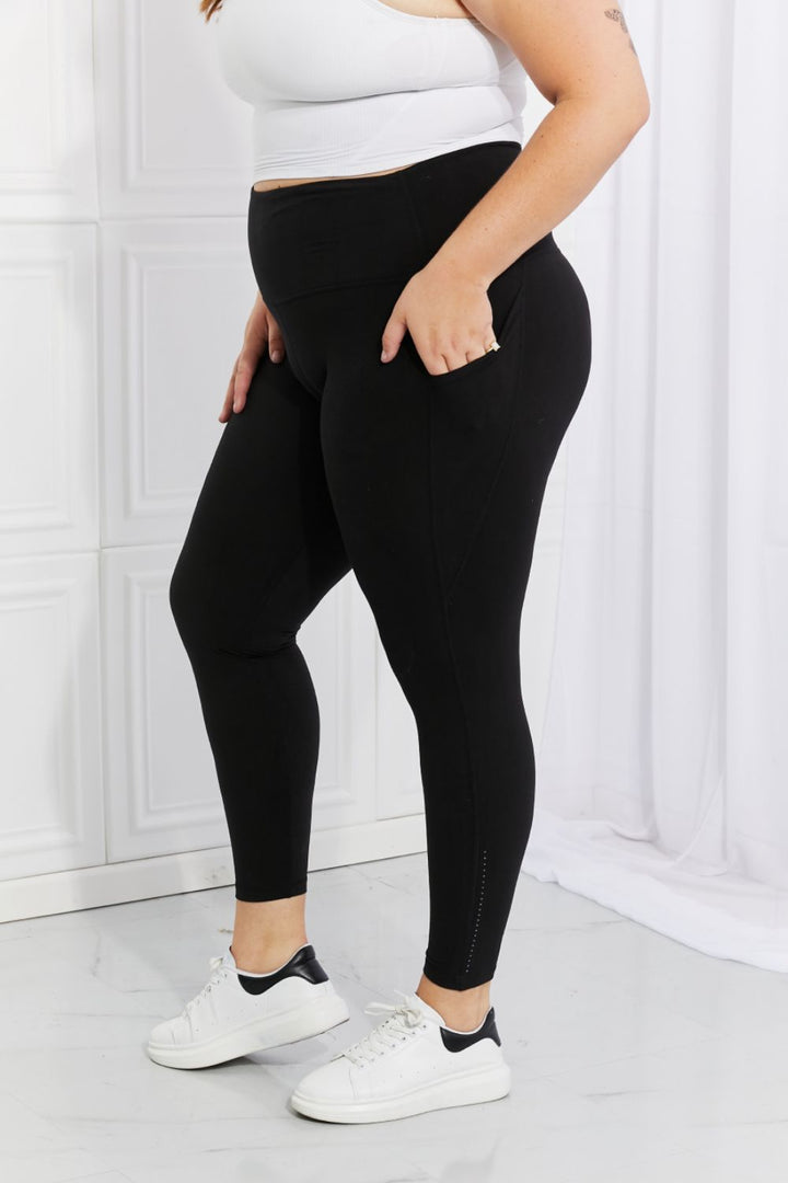 Leggings Depot Full Size Strengthen and Lengthen Reflective Dot Active Leggings - DRG Boutique Apparel & Accessories LLC